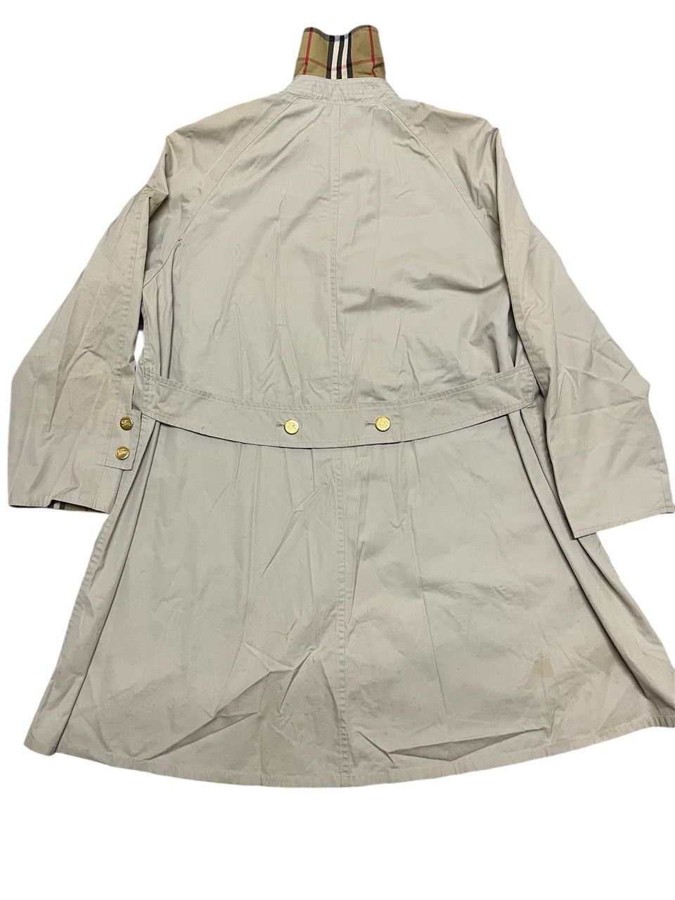 Burberry Burberry Nova Check Gold Button Trench Coat Size US L / EU 52-54 / 3 - 2 Thumbnail