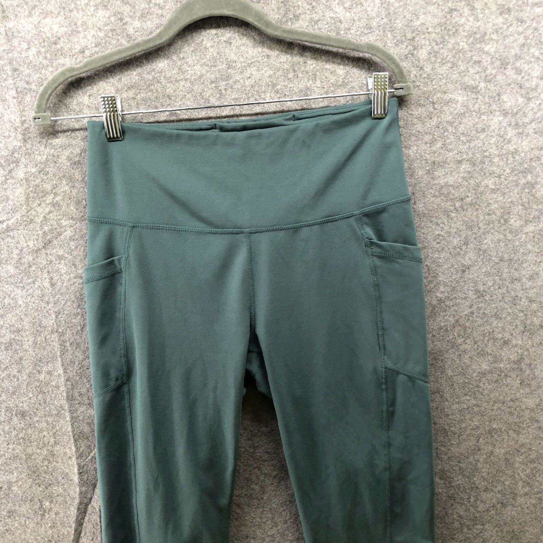 Vintage VINTAGE Yogalicious Lux Leggings Womens L Sage Green High Rise Active Yoga Gym Size 36" / US 14 / IT 50 - 3 Thumbnail