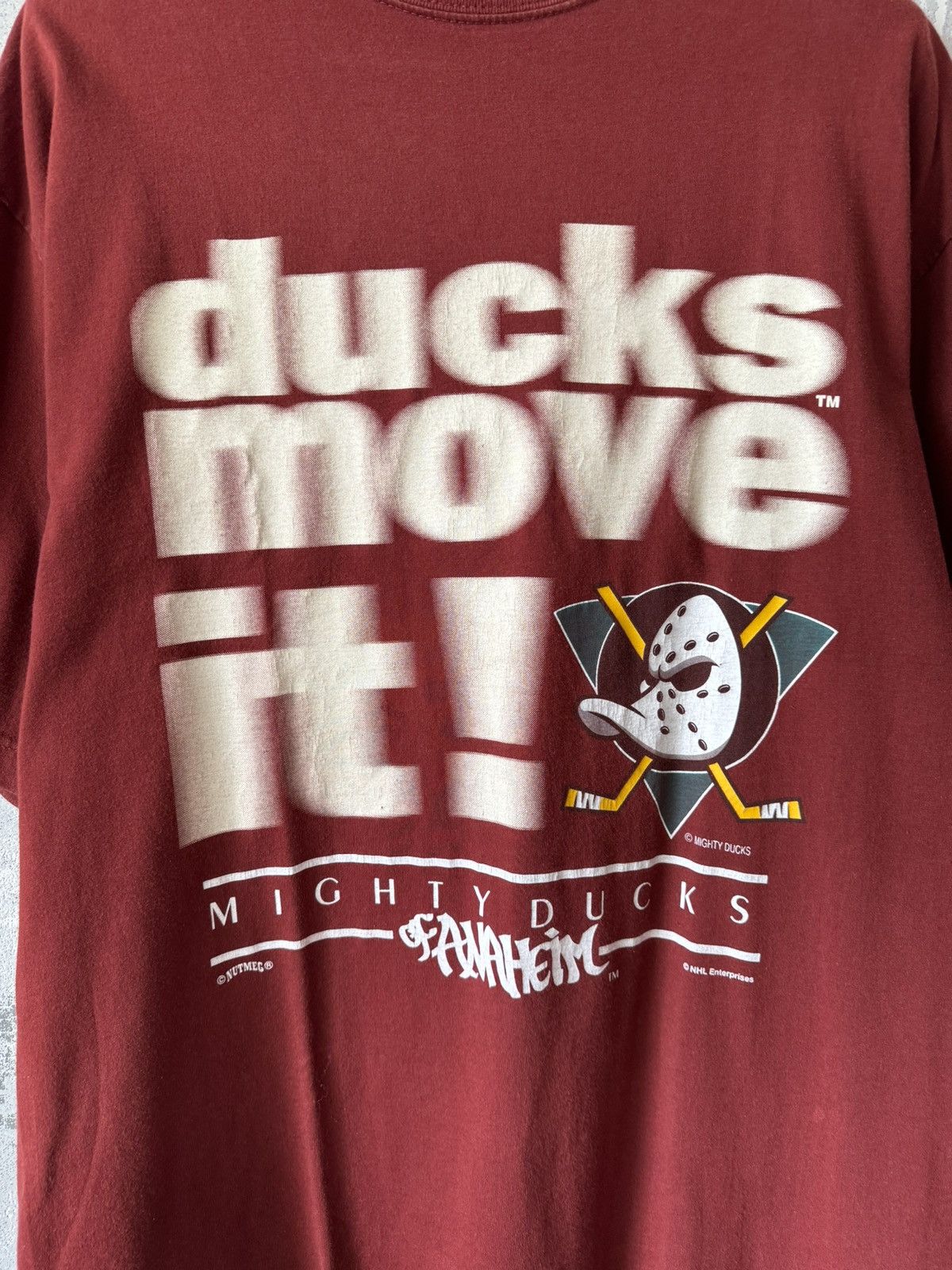 Nutmeg Vintage 90s NFL Mighty Ducks T-Shirt Size US XL / EU 56 / 4 - 3 Thumbnail