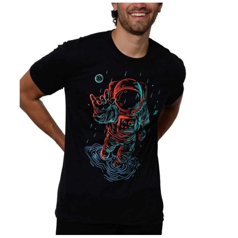 Other Into The AM Unisex Tee Glow-In-The-Dark Astronaut - Large Size US L / EU 52-54 / 3 - 1 Thumbnail
