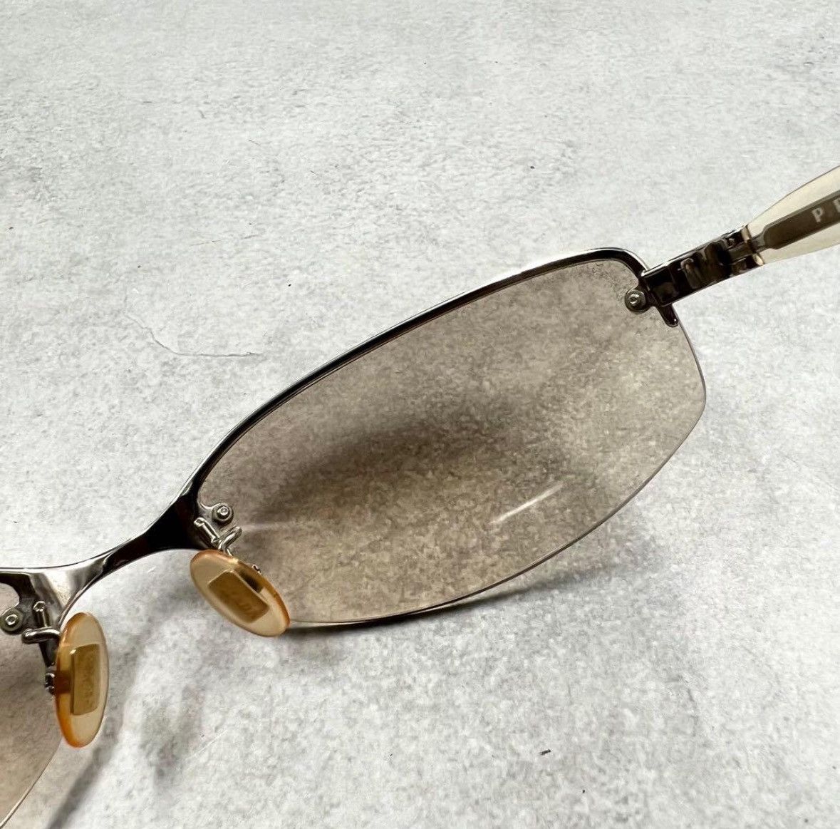 Prada 00s PRADA Sunglasses Half rim Sport Metal Frame Shield Wrap Size ONE SIZE - 6 Thumbnail