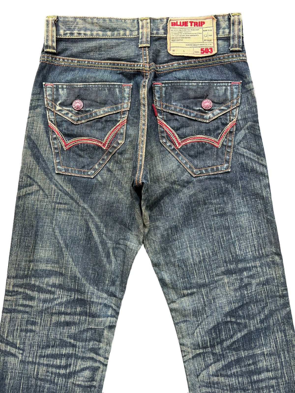 Edwin Vintage Edwin 503 Faded Distressed Rusty Denim Jeans 32x29 Size US 32 / EU 48 - 5 Thumbnail
