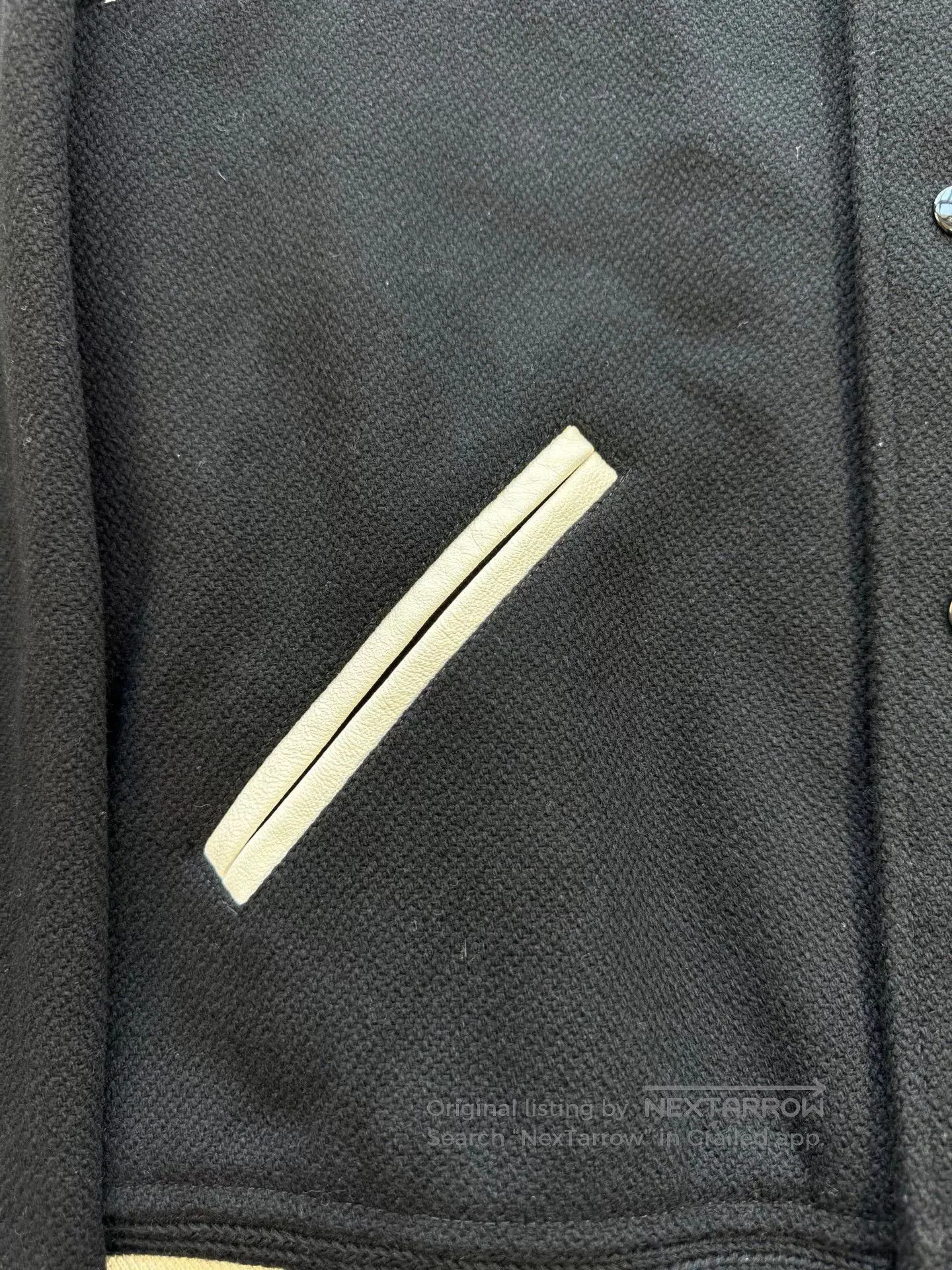 Saint Laurent Paris Saint Laurent Black White Leather Sleeve Jacket. Size US M / EU 48-50 / 2 - 8 Thumbnail