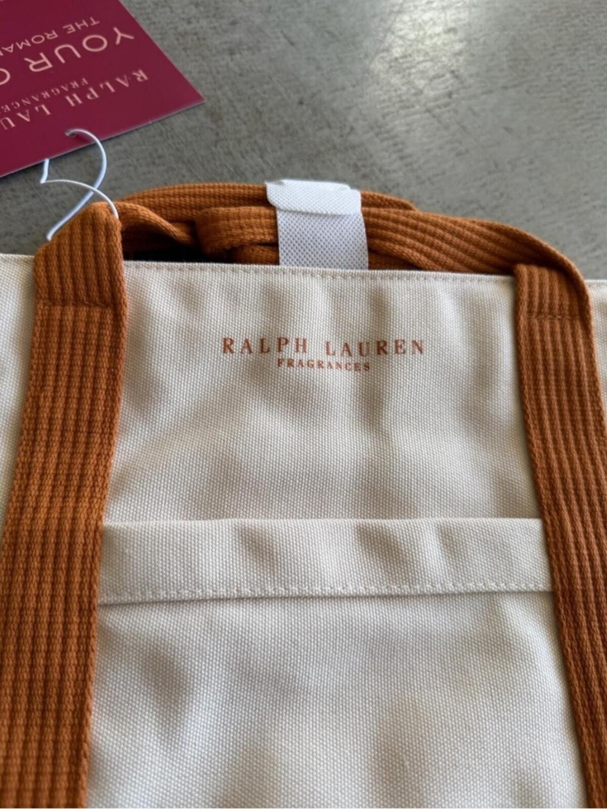 Polo Ralph Lauren Ralph Lauren / Canvas Shopping Tote Bag / Cream Brown Size ONE SIZE - 6 Thumbnail