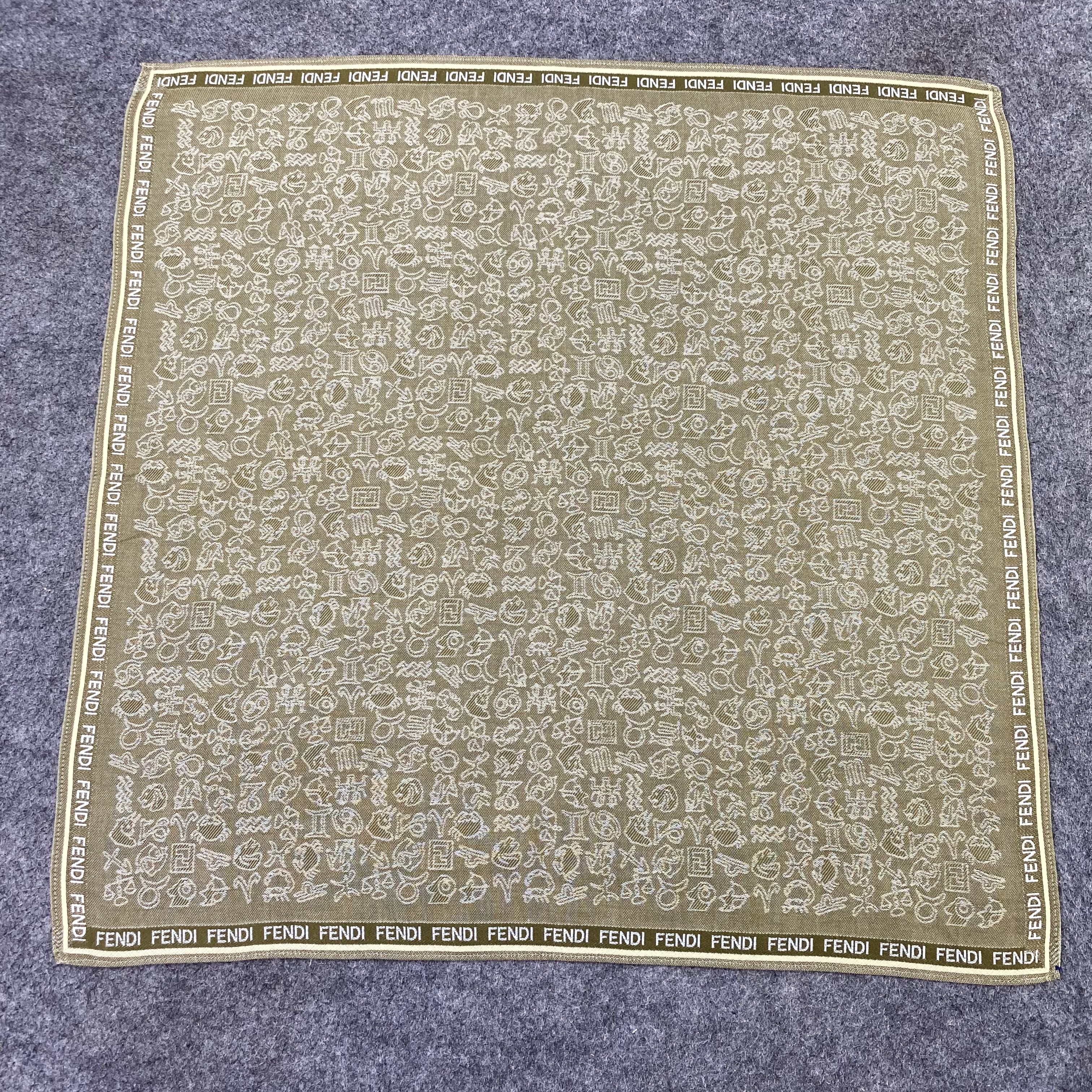 Fendi Fendi Handkerchief Neckerchief Bandana-B1847 Size ONE SIZE - 3 Thumbnail