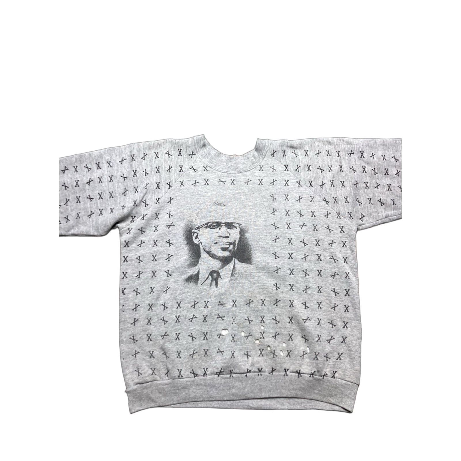 Vintage VINTAGE Malcolm X all over print crewneck sweatshirt 90s 80s black history XL Men Sweatshirt Pullover Size US XL / EU 56 / 4 - 1 Thumbnail
