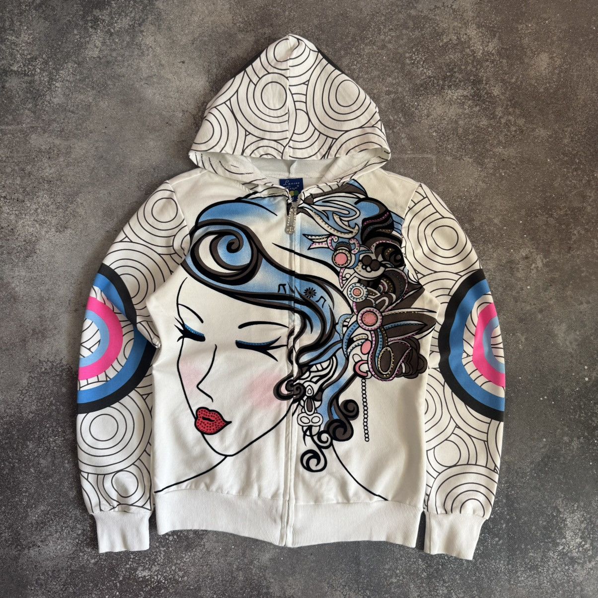Hysteric Glamour 2000’s Aesthetic Vintage Y2K Glamour Zip Hoodie Size S / US 4 / IT 40 - 1 Thumbnail