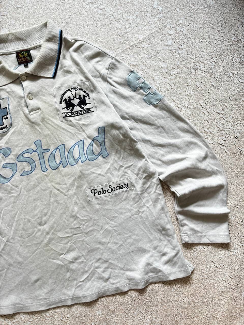 Japanese Brand Polo Ralph Lauren style distressed rugby sweatshirt Size US L / EU 52-54 / 3 - 2 Thumbnail