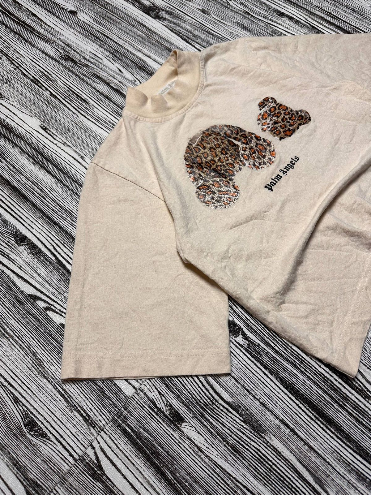Palm Angels PALM ANGELS Cropped Leopard Beige BEAR TEE SIZE XXS Size XXS / US 00 / IT 34 - 2 Thumbnail