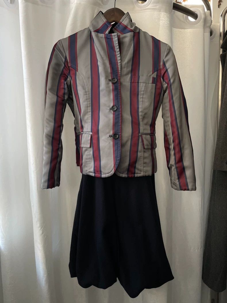 Comme des Garcons Comme des Garçons Medieval Women's Dark Blue Stripe Grey St Size S / US 4 / IT 40 - 6 Thumbnail