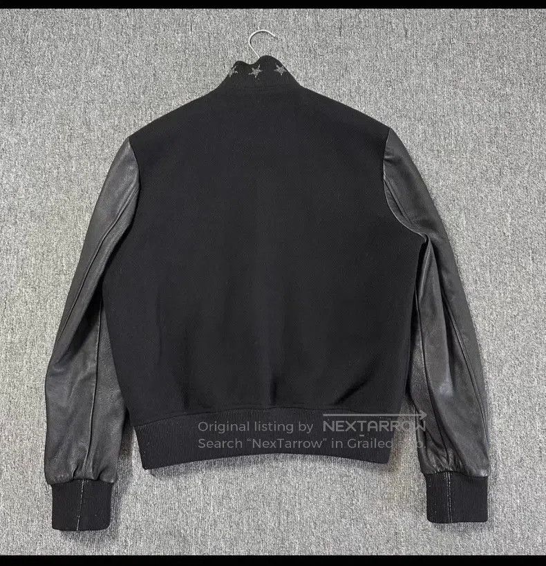 Saint Laurent Paris Saint Laurent Paris Black Mixed Leather Baseball Jacket i Size US M / EU 48-50 / 2 - 2 Thumbnail