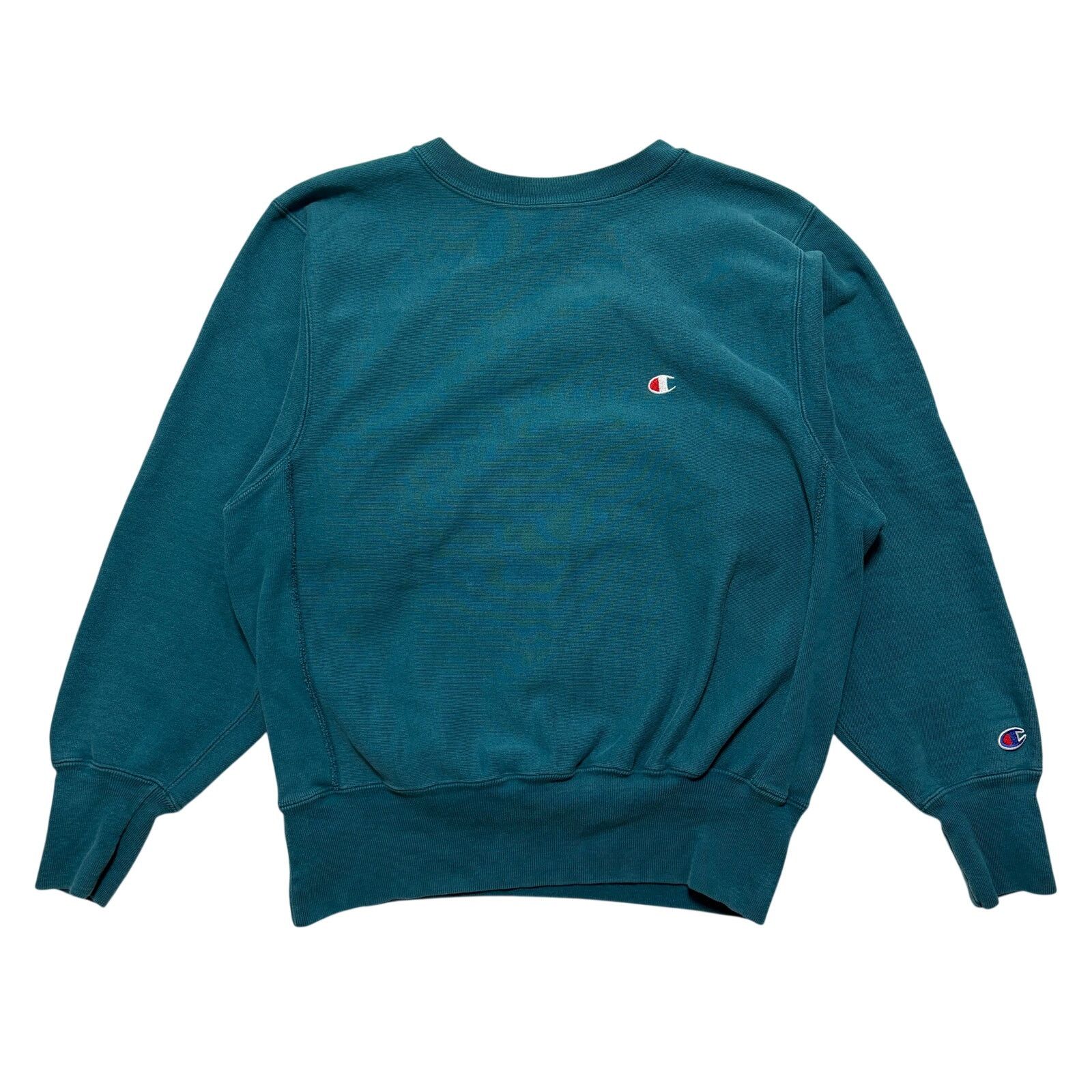 Champion VTG 90's Champion Reverse Weave Blank Sweatshirt Teal M Size US M / EU 48-50 / 2 - 1 Thumbnail