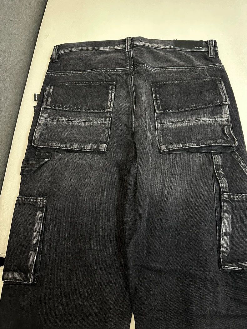 Amiri Amiri Black and gray washed straight loose jeans 2501-Nexta Size US 30 / EU 46 - 4 Thumbnail