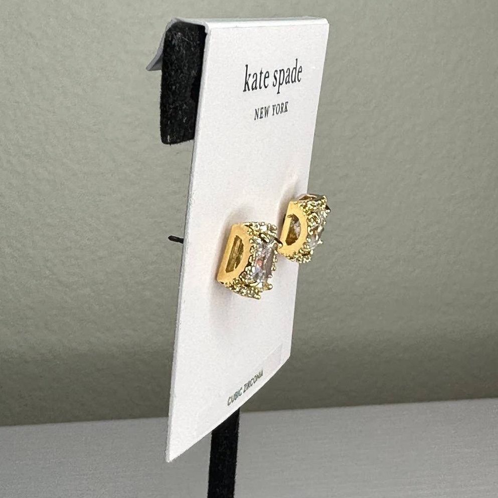 Kate Spade Kate Spade That Sparkle Princess Cut Large Studs Earrings Size ONE SIZE - 3 Thumbnail