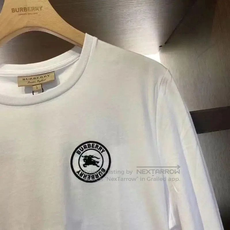 Burberry Burberry White Cotton Logo Long Sleeve T. Size US XL / EU 56 / 4 - 2 Thumbnail