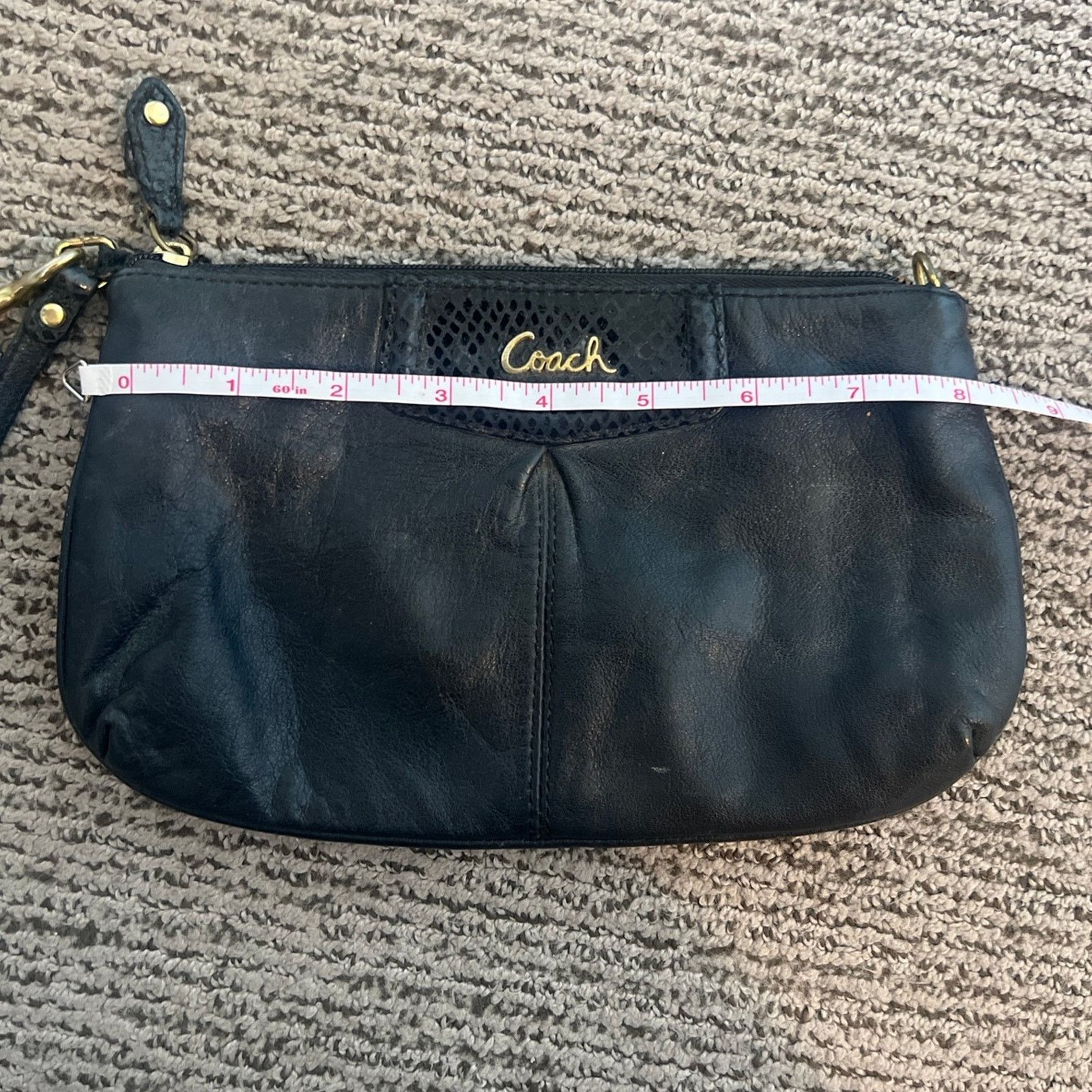 Coach Black Leather Coach Clutch Bag Size ONE SIZE - 4 Thumbnail