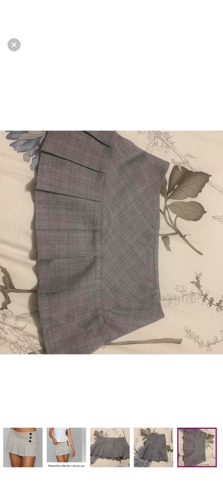 Other Grey Pleated Skirt Size 26" / US 2 / IT 38 - 5 Thumbnail