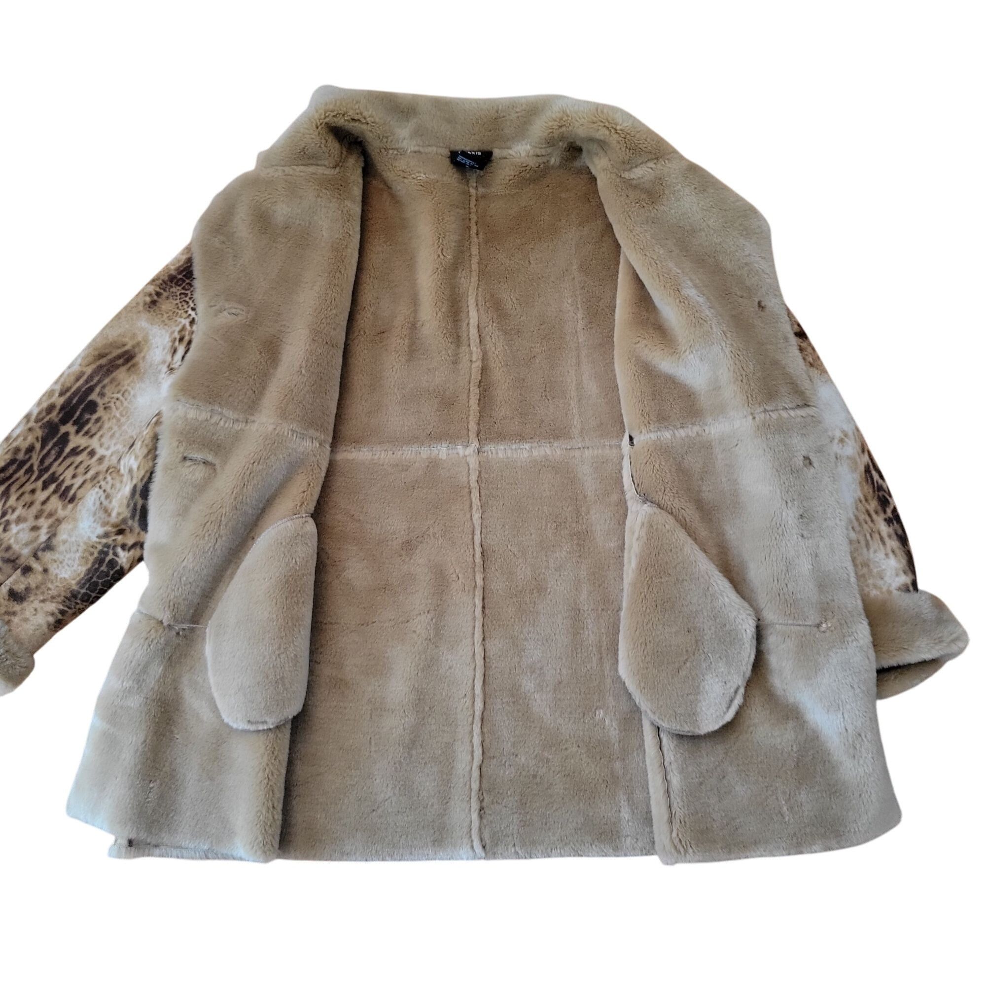 Other Dennis Basso Faux Fur Animal Print Coat 1X Winter Layering L Size XXL / US 16-18 / IT 52-54 - 3 Thumbnail