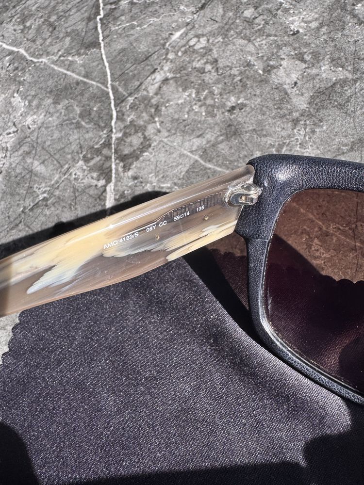 Alexander McQueen Alexander McQueen Leather Frame Sunglasses Size ONE SIZE - 4 Thumbnail