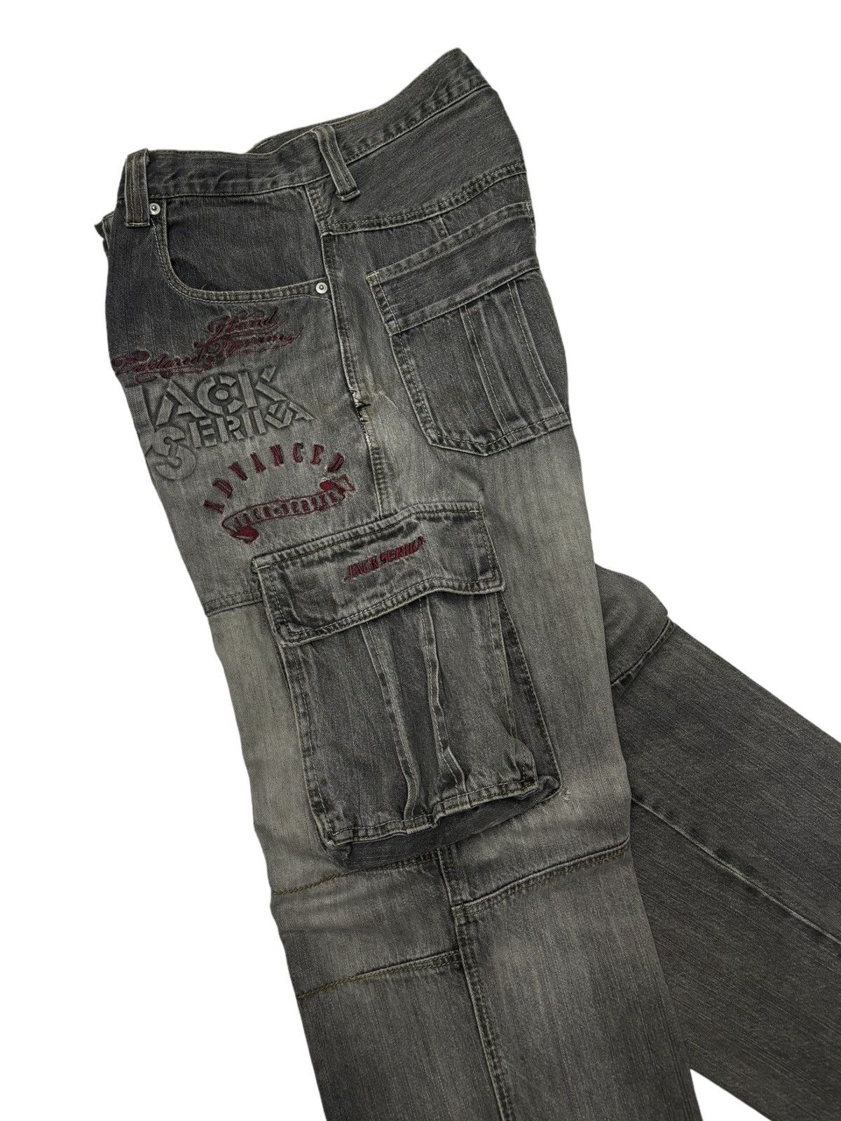 Hysteric Glamour BAGGY🔥JACK SERIKA MULTI POCKET BAGGY CARGO JEANS PANTS Size US 32 / EU 48 - 5 Thumbnail