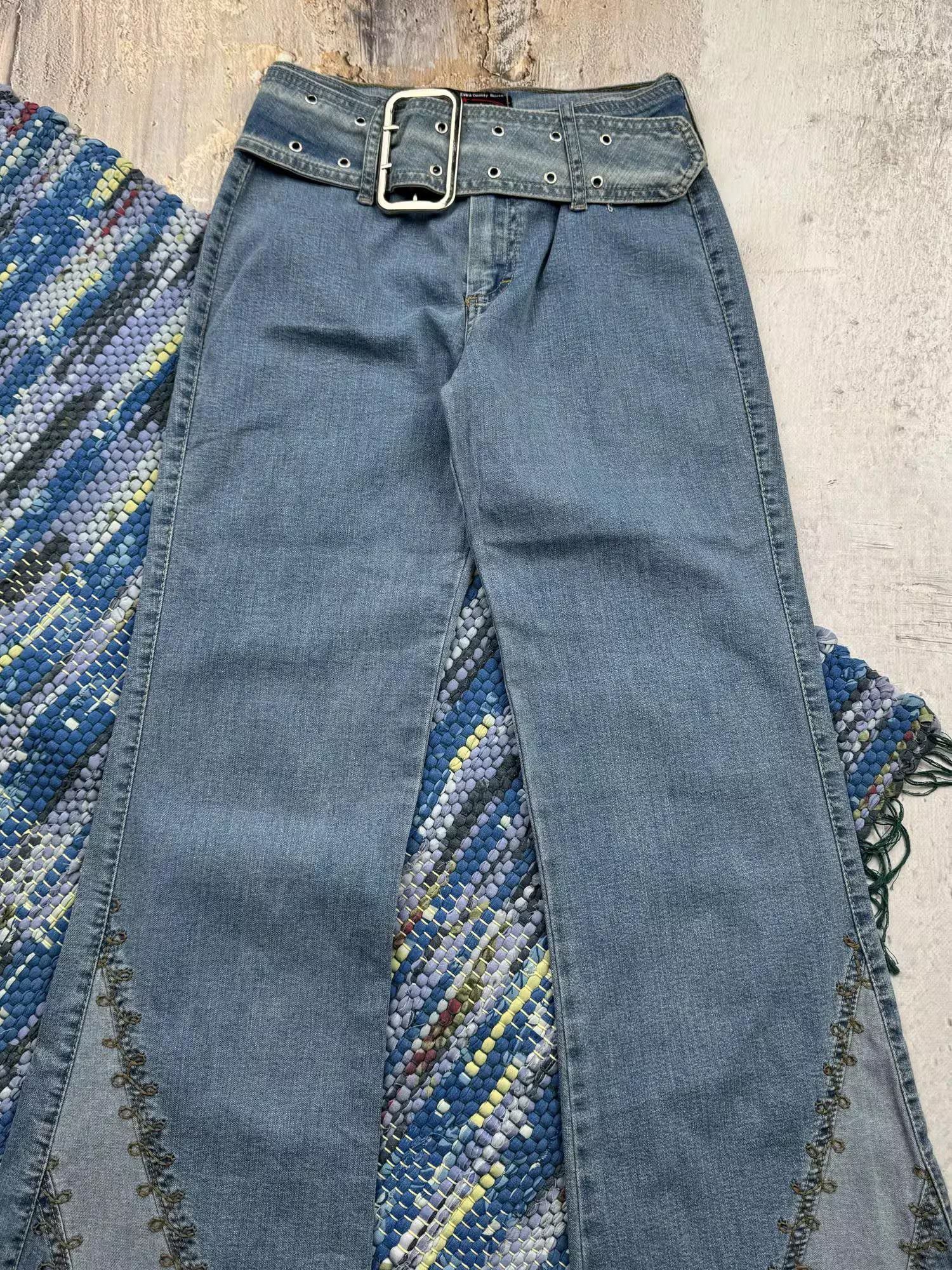 Vintage Vintage Flared Jeans With Belt A237(233) Size 24" / US 00 / IT 34 - 2 Thumbnail