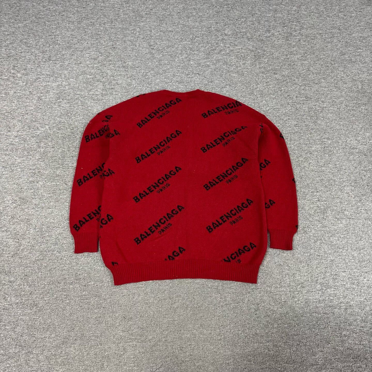 Balenciaga red balenciaga printed sweater Size US M / EU 48-50 / 2 - 2 Thumbnail