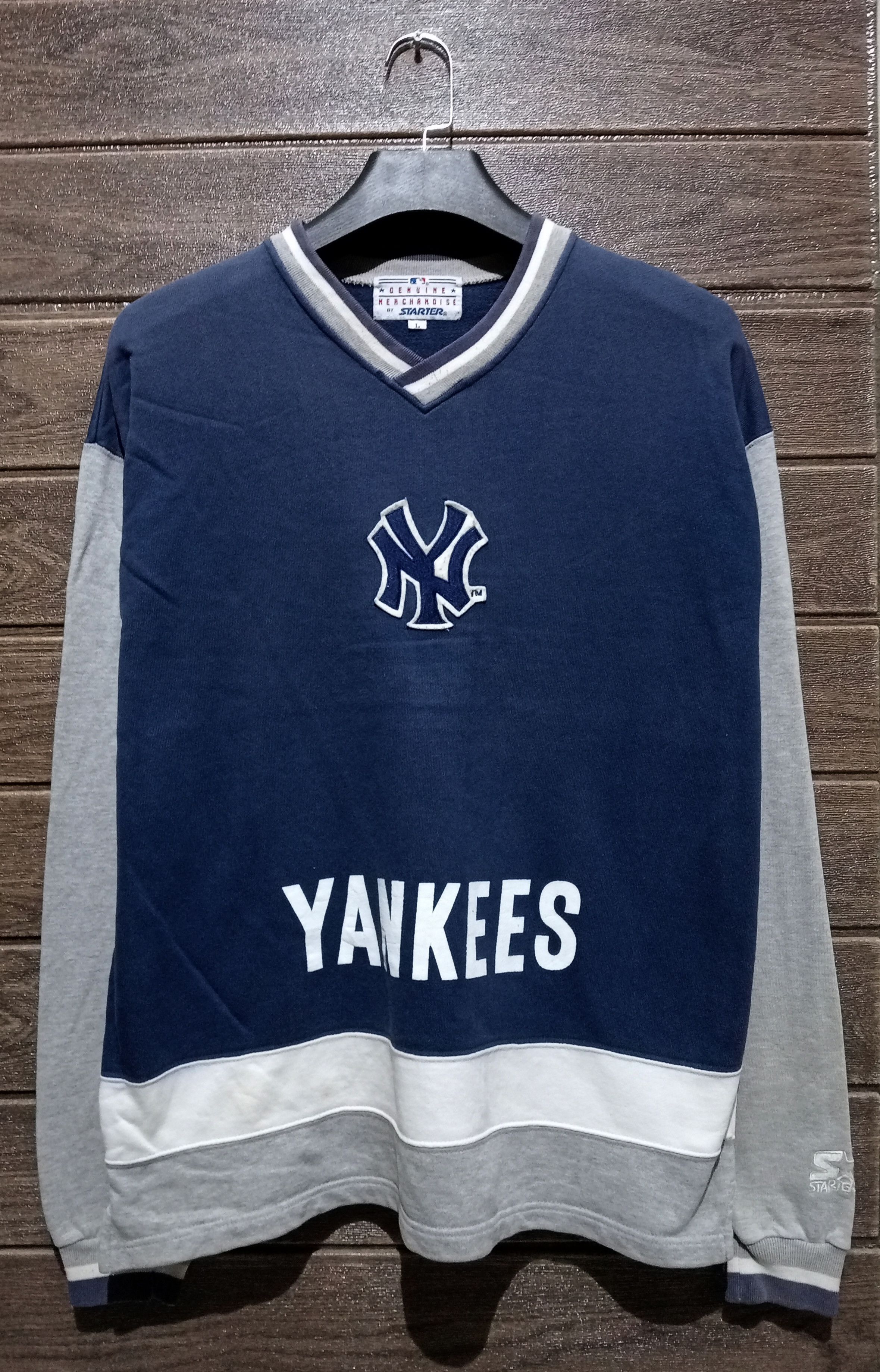 Yankees Jacket New York Starter Hooded Half Zip Pullover