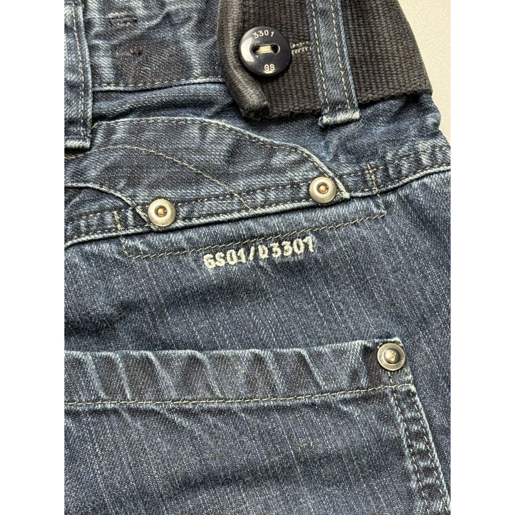 G-Star G-Star RAW Loose Fit Denim Rap Cargo Pants (Y1159) Size US 33 - 17 Thumbnail