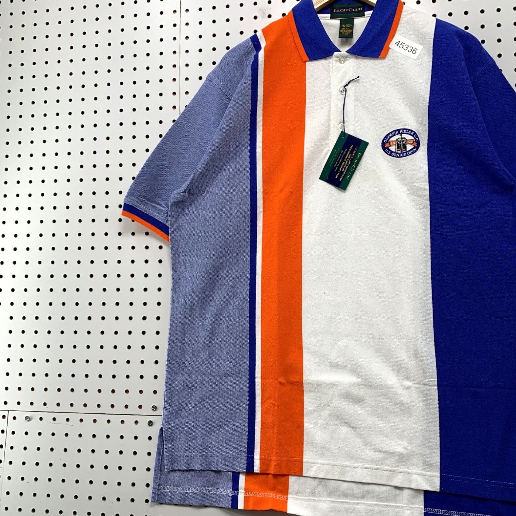 Izod Izod Polo Shirt Men Large Multicolor Stripe Olympia Fields Senior Open Sports 90s Golf Shirt Mens Size US L / EU 52-54 / 3 - 3 Thumbnail