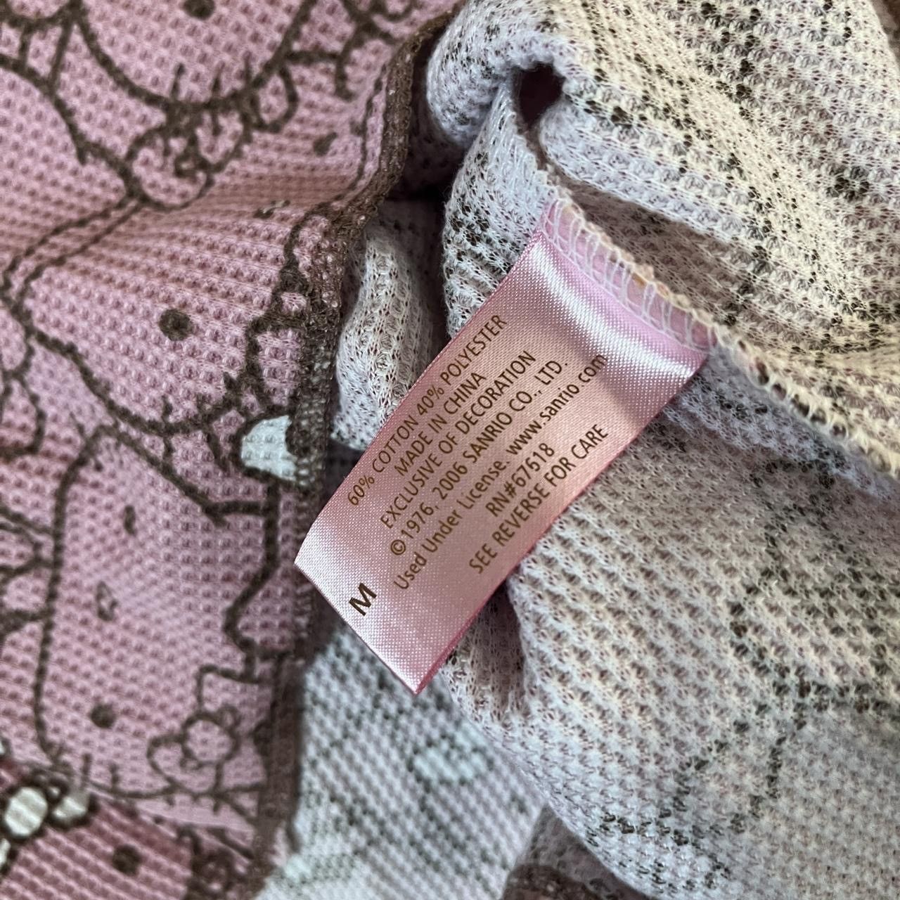 Vintage Sanrio Hello Kitty Vintage 2000s pink pajamas Waffle knit Size M / US 6-8 / IT 42-44 - 8 Thumbnail