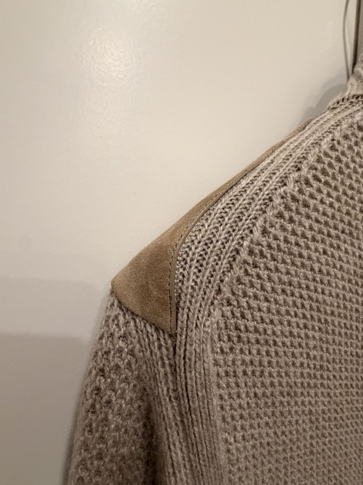 Ermenegildo Zegna Zegna Oasi Cashmere Suede Panelled Cardigan Sweater Jacket Size US L / EU 52-54 / 3 - 7 Thumbnail