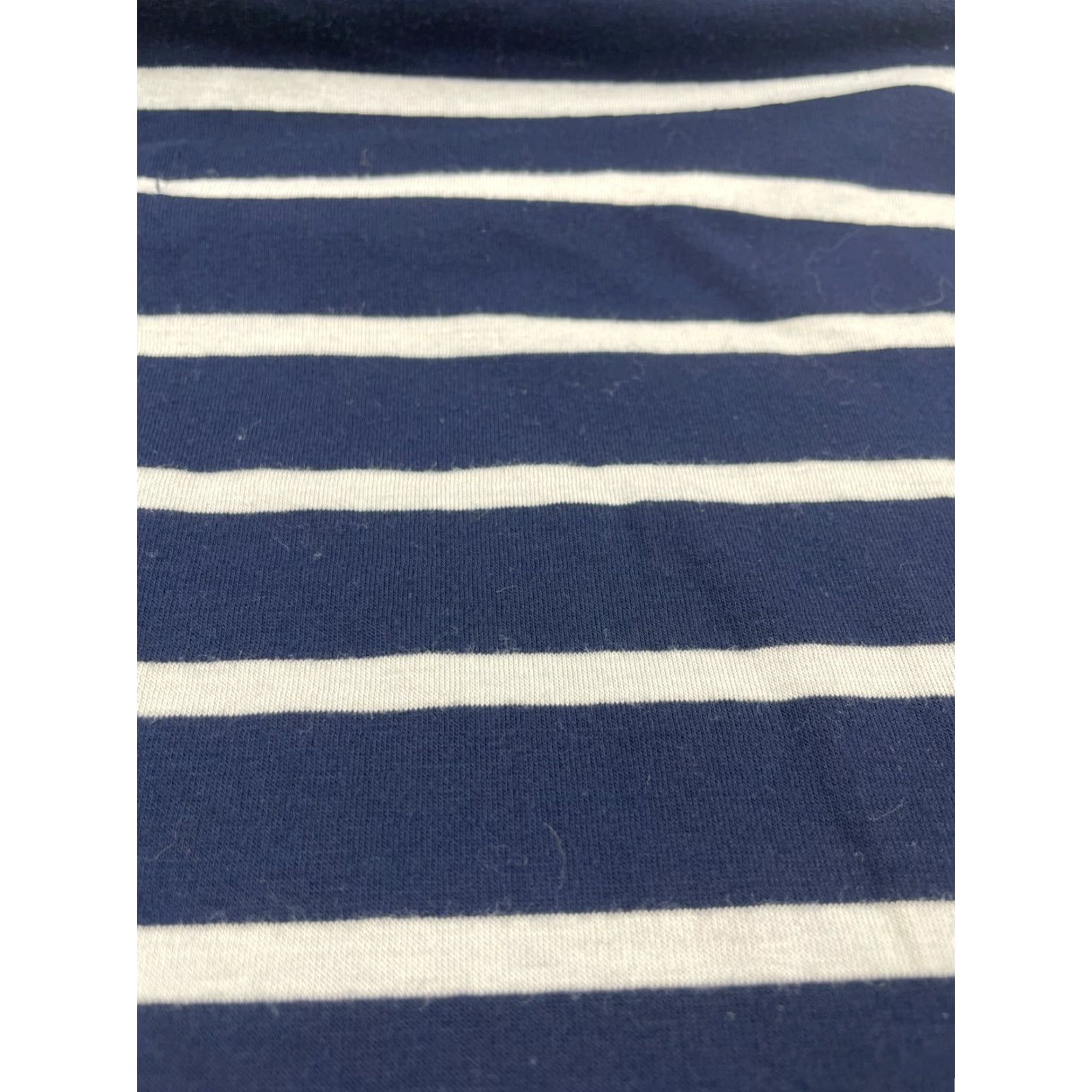 Vintage Maurices Blouse Women's Size Small Navy Blue White Stripe Boat Neck Long Sleeve Shirt Ladies Small Blue Stripe Boat Neck Long Sleeve Size S / US 4 / IT 40 - 3 Thumbnail