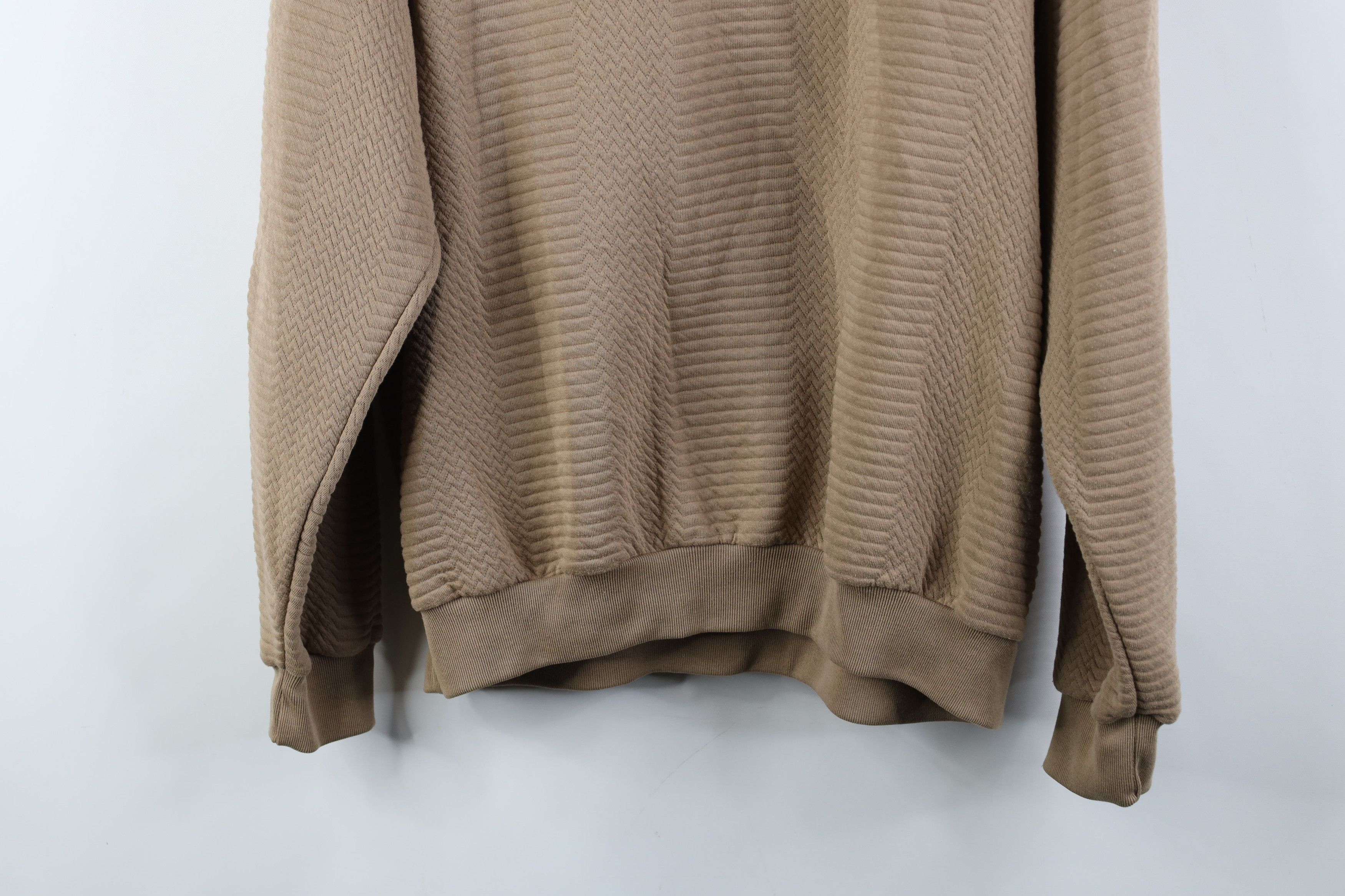 Vintage Vintage 90s Streetwear Textured Collared Pullover Sweatshirt Size US L / EU 52-54 / 3 - 11 Thumbnail