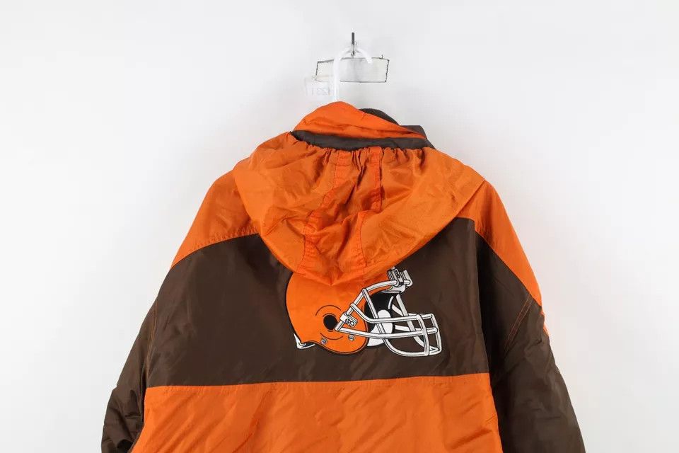 Vintage Vintage 90s 2 In 1 Cleveland Browns Football Hooded Jacket Size US XL / EU 56 / 4 - 10 Thumbnail