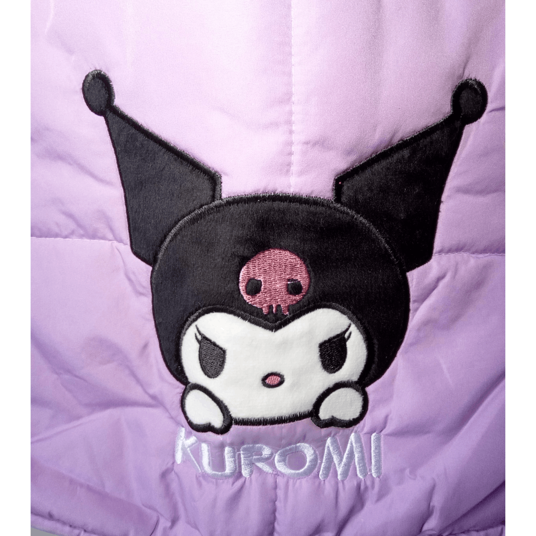 Japanese Brand KUROMI Fabric Handbag, Shoulder bag, Purple, NEW Size ONE SIZE - 3 Thumbnail