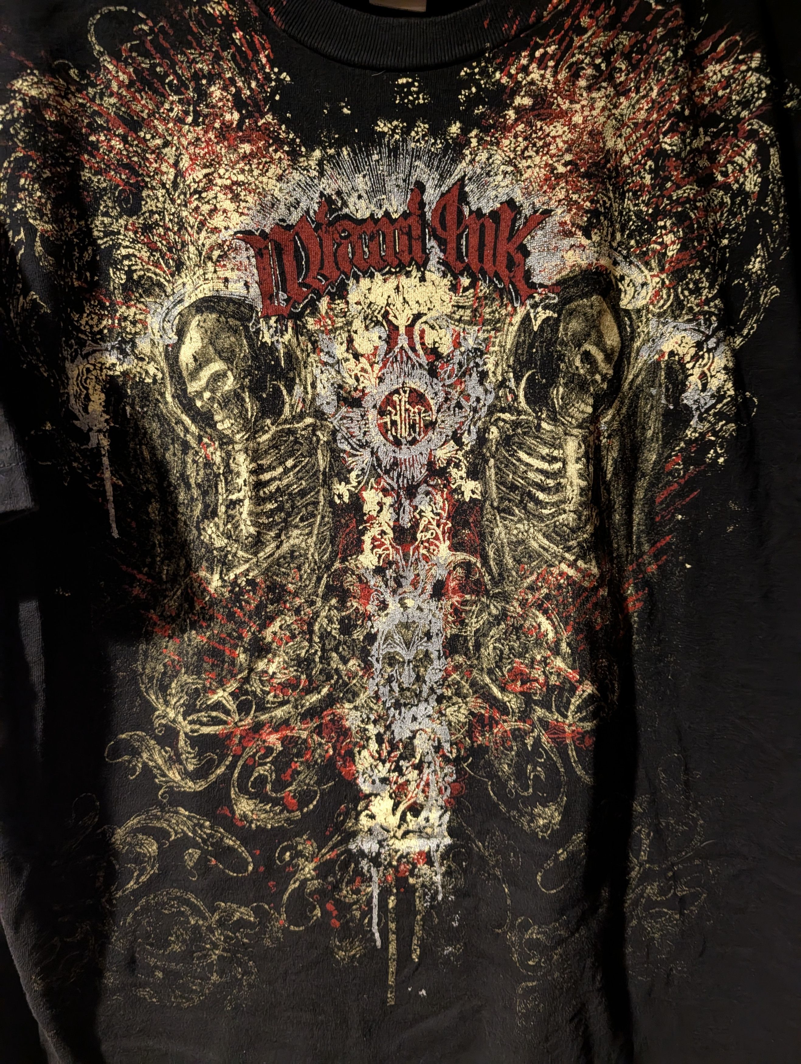 Affliction Vtg Miami Ink Tattoo Graphic T-Shirt XL Streetwear 2008 Size US XL / EU 56 / 4 - 2 Thumbnail
