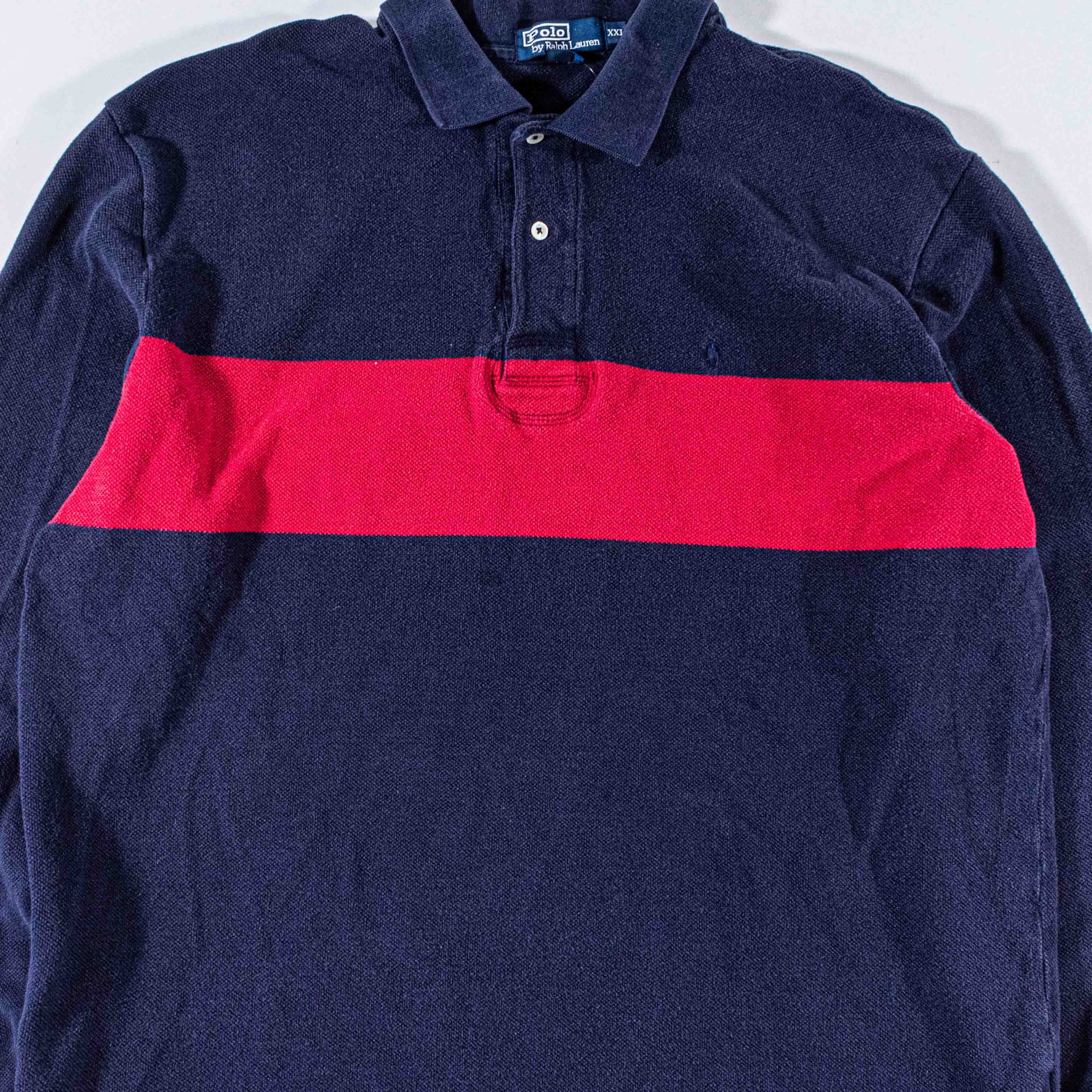 Polo Ralph Lauren Polo Ralph Lauren Rugby Shirt Striped Knit Elbow Patch Size US XXL / EU 58 / 5 - 4 Thumbnail
