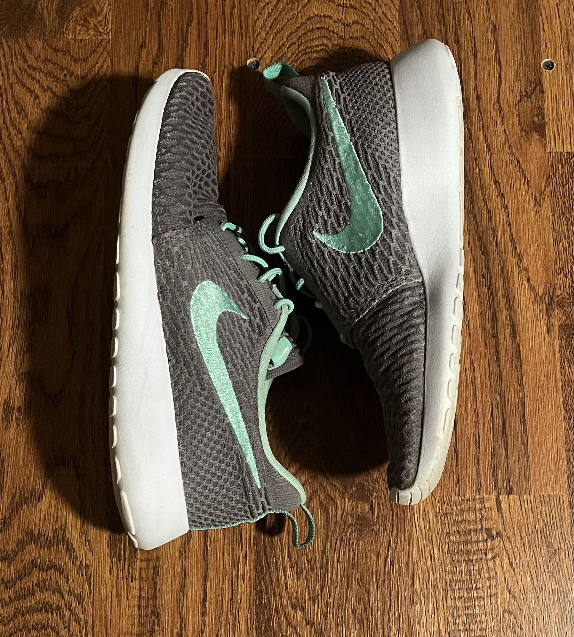 Nike Nike Roshe One iD Grey Mint Green Custom Sneakers Size US 9.5 / IT 39.5 - 3 Thumbnail