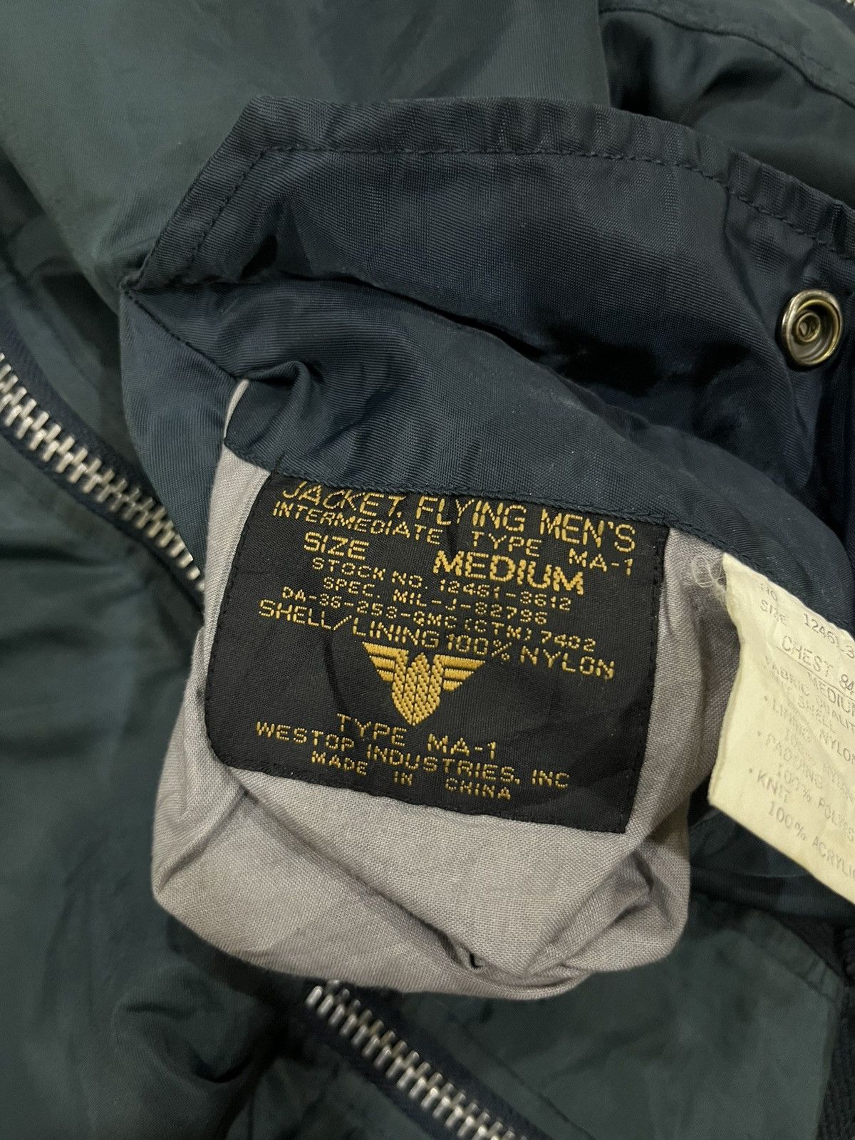 Alpha Industries vintage MA-1 ALPHA INDUSTRIES BOMBERS JAKET Size US M / EU 48-50 / 2 - 6 Thumbnail
