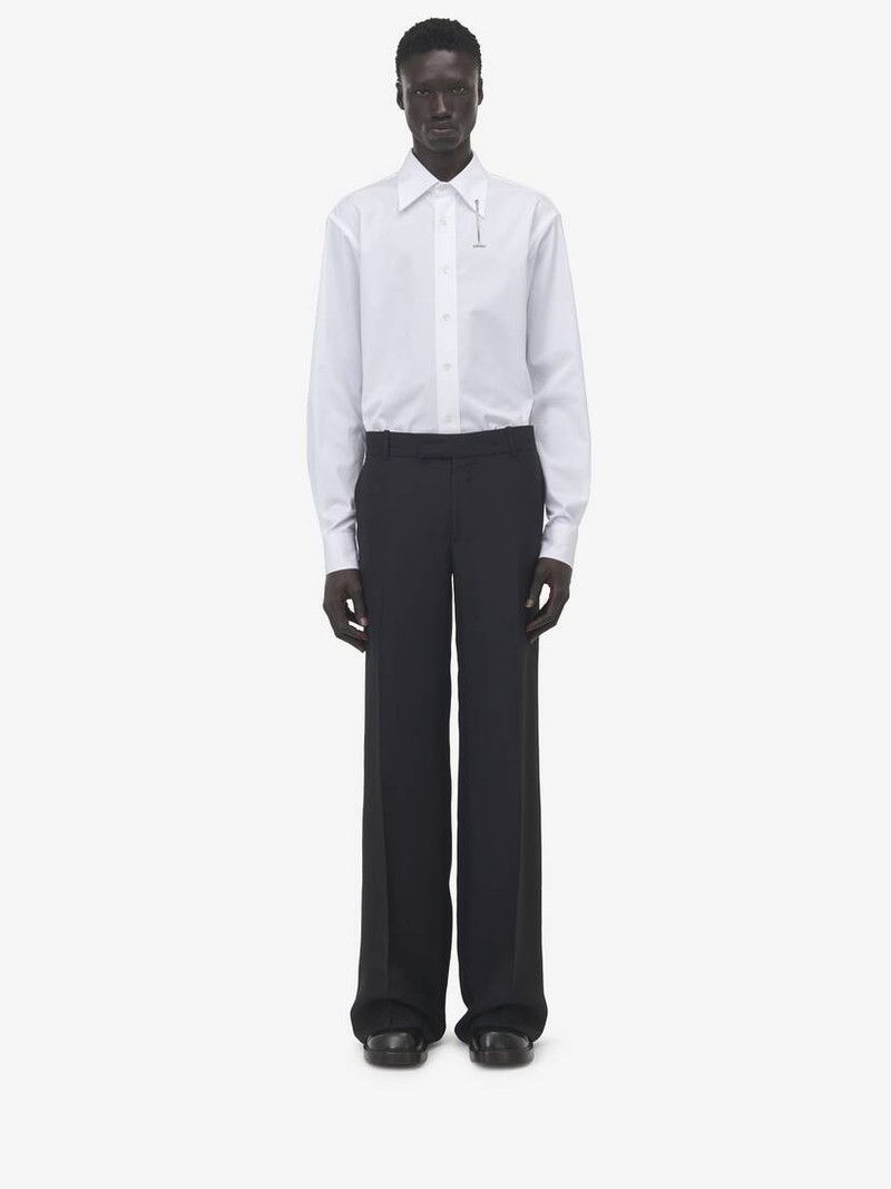 Alexander McQueen o1srvl11e0226 Low Rise Tailored Trousers In Black Size US 30 / EU 46 - 2 Thumbnail