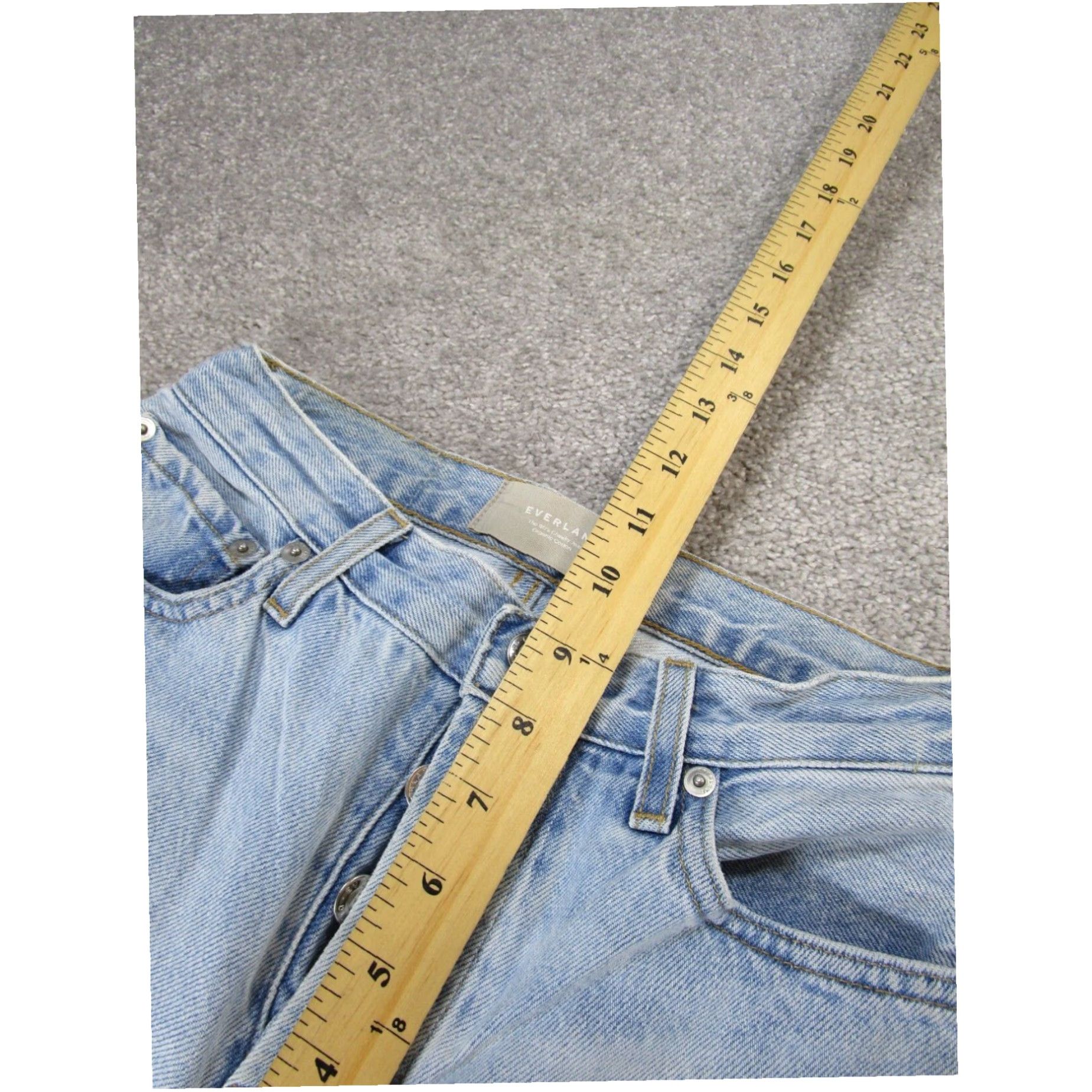 Everlane Everlane 90s Cheeky Ankle Jeans Womens 23 Light Blue Denim Mid Rise Size 40" / US 18 - 7 Thumbnail
