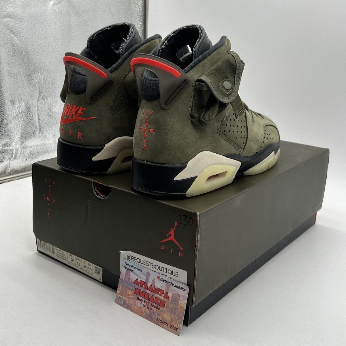 Jordan Brand Travis Scott x air Jordan 6 Olive Size US 9.5 / EU 42-43 - 5 Thumbnail