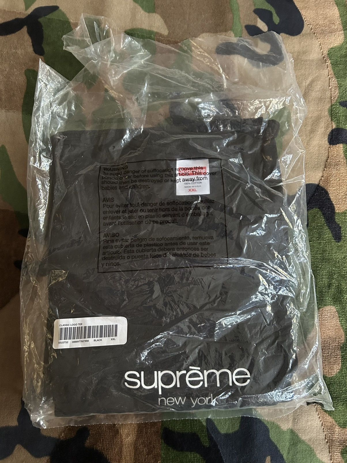 Supreme Supreme Classic Logo Tee Black XXL SS22 Size US XXL / EU 58 / 5 - 2 Thumbnail
