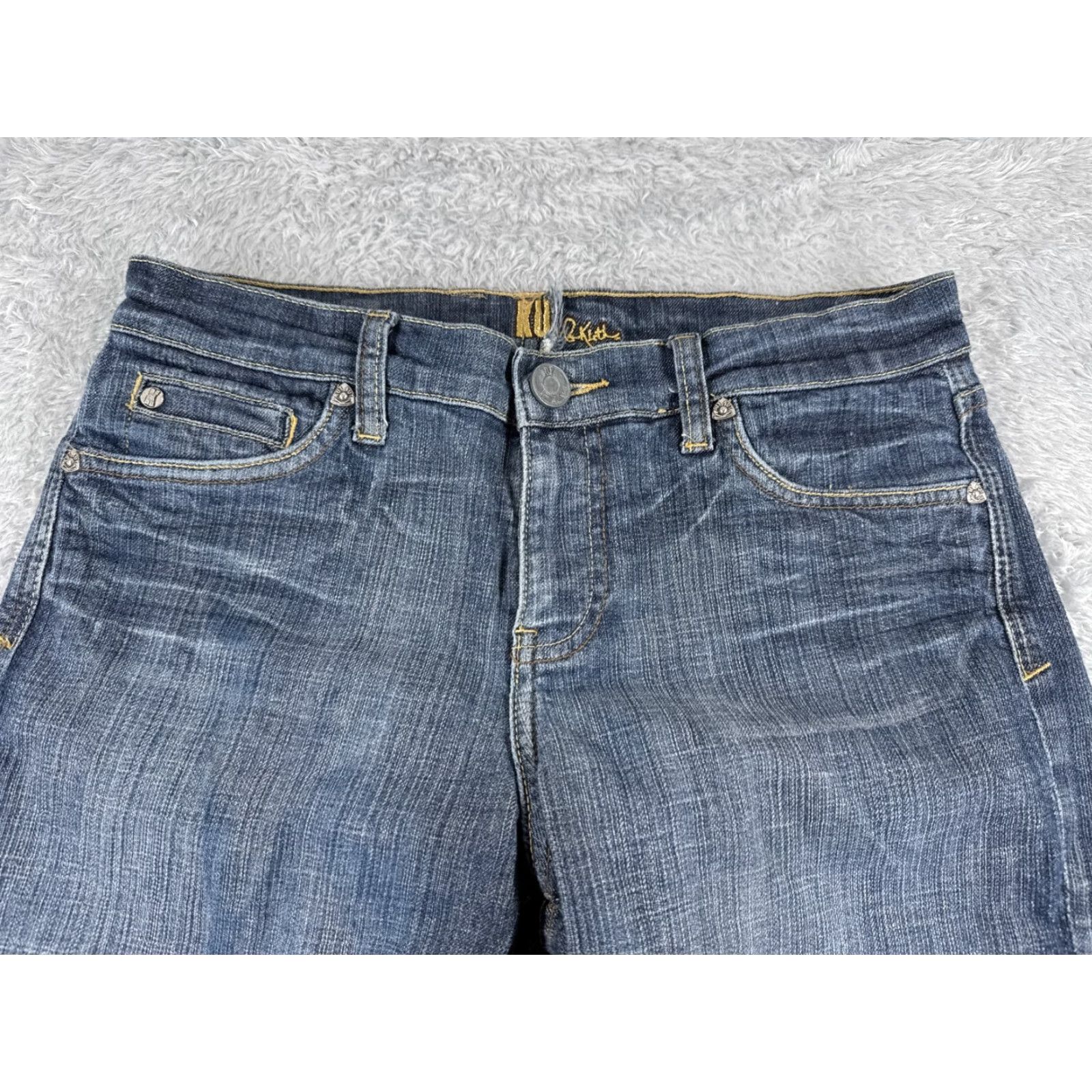 Vintage VINTAGE KUT from the KLOTH Women's Jeans Bootcut Low Rise Stretch Denim Size 28 Blue Size 28" / US 6 / IT 42 - 4 Thumbnail