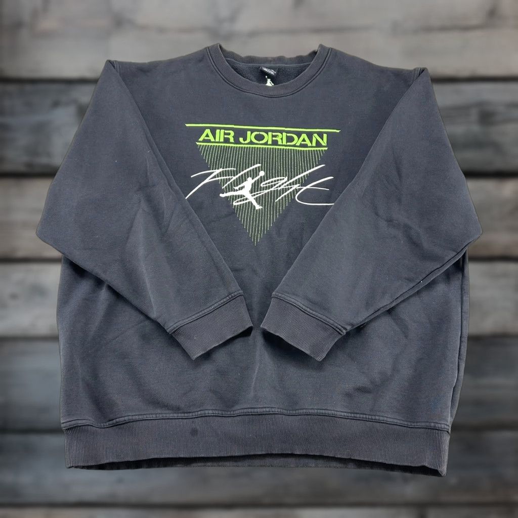 Jordan Brand VINTAGE Air Jordan Sweatshirt Mens L Black Pullover Cotton Jumpman Y2K Size US L / EU 52-54 / 3 - 1 Thumbnail