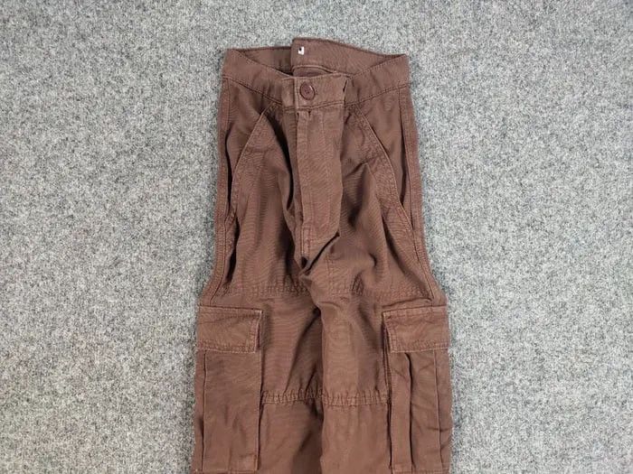 Japanese Brand Vintage 90s Japanese Brown Cargo canvas Pants Y2K Hype Style Size US 30 / EU 46 - 7 Thumbnail