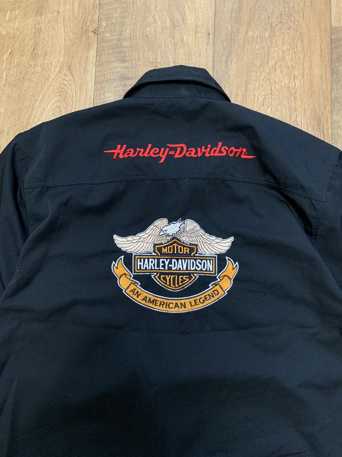 Other Vintage Y2K Harley Davidson Shirt Button Up Big Logo Back Size US L / EU 52-54 / 3 - 9 Thumbnail