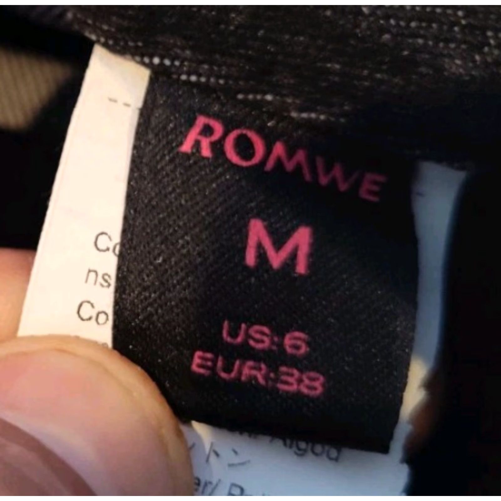 Vintage ROMWE Jeans Women's Medium 6 Black Denim Cargo Wide Leg Straps Punk Grunge NWT Vintage No Brand ROMWE Satin? Size 30" / US 8 / IT 44 - 6 Thumbnail