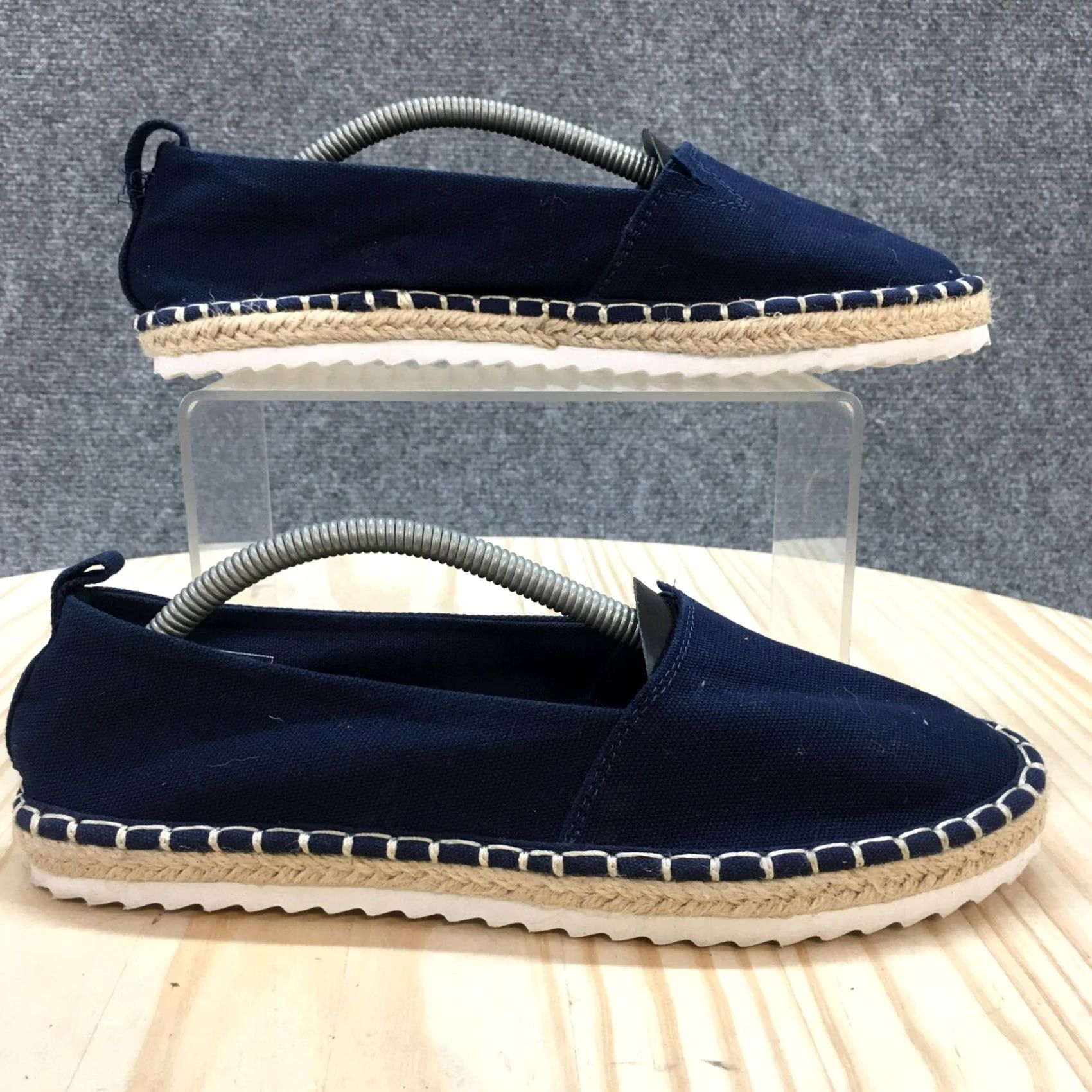 Nautica Nautica Shoes Womens Slip On Espadrilles Blue Comfort Round Toe Low Top - Casual - Size 6.5 US - Canvas Flat Rubber Sole - 37 EU - M Width Size M / US 6-8 / IT 42-44 - 2 Thumbnail