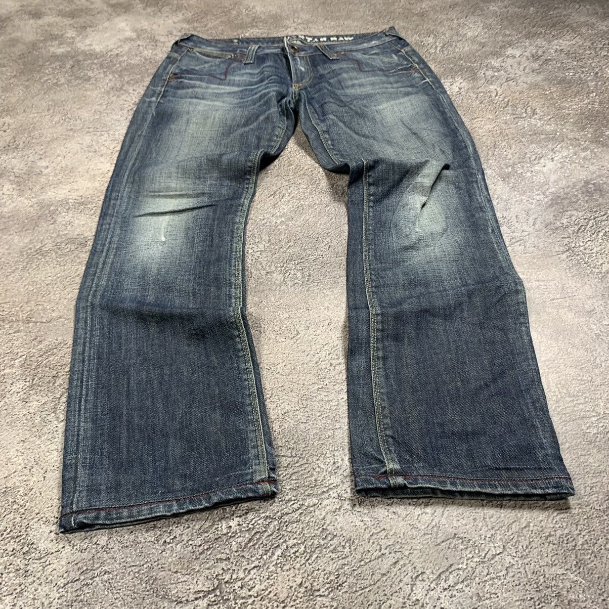 Vintage Vintage 90s Japan Distressed Low Rise Flared Jeans Grunge 31 Size US 31 - 1 Thumbnail